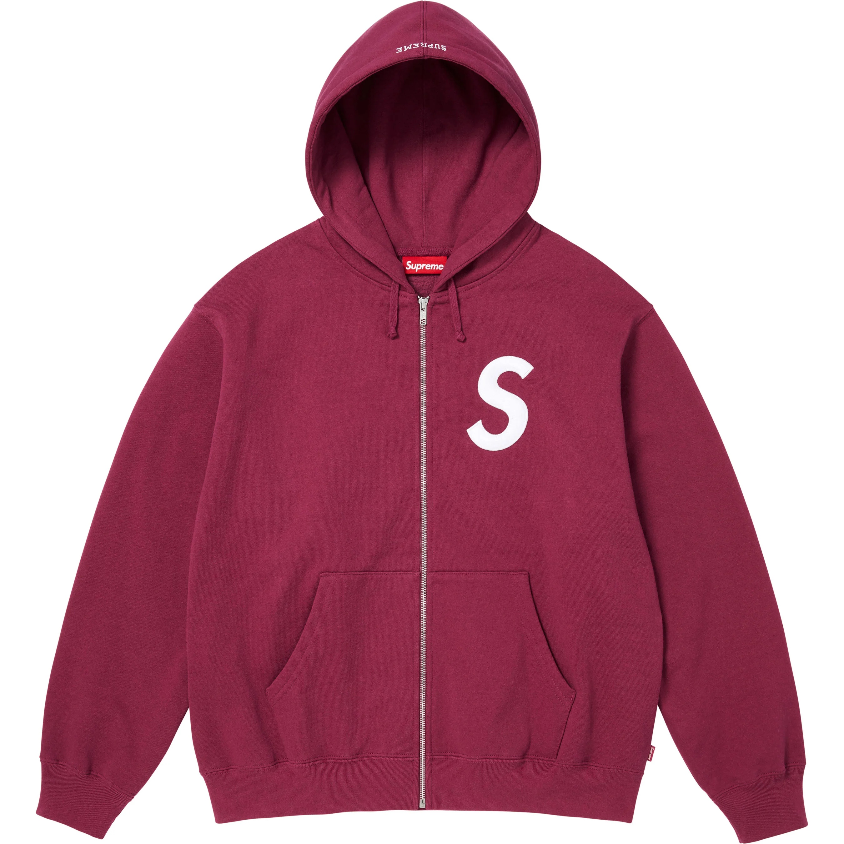 S Logo Zip Up Hooded Sweatshirt view 3